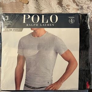 Polo by Ralph Lauren Men's Light Gray Slim Fit Tee